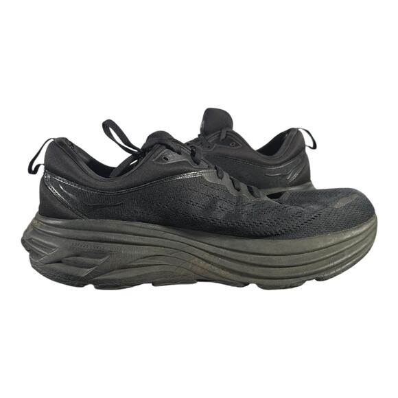 HOKA ONE ONE Men’s Bondi 8 Running Shoes All Black Size 13 Sneakers - Picture 7 of 8